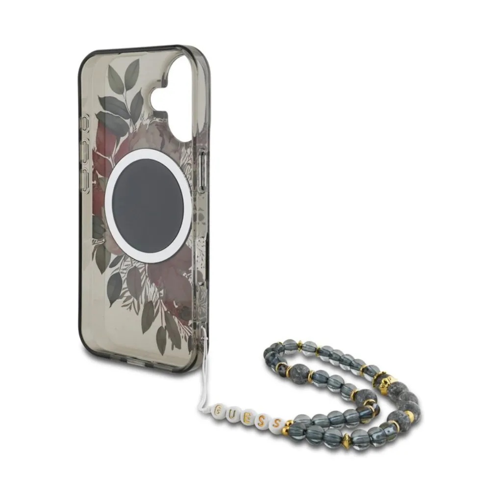 Guess maska MagSafe Flowers Beads Strap_crno_2.webp