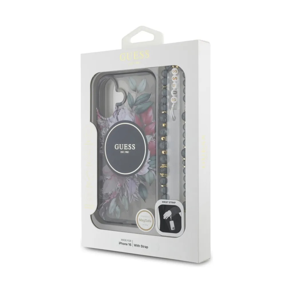 Guess maska MagSafe Flowers Beads Strap_crno_4.webp