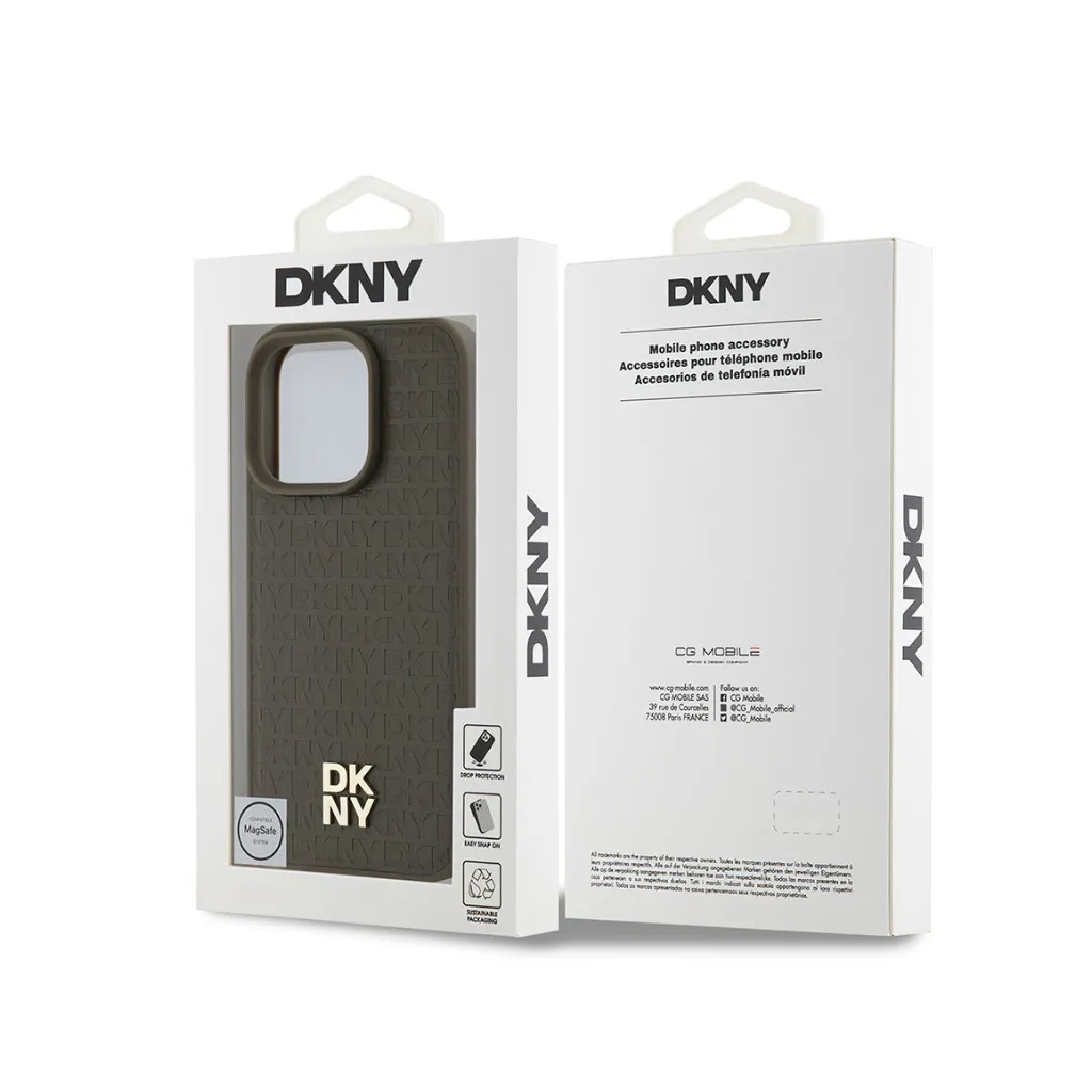 DKNY maska MagSafe Repeat Pattern Stack Logo