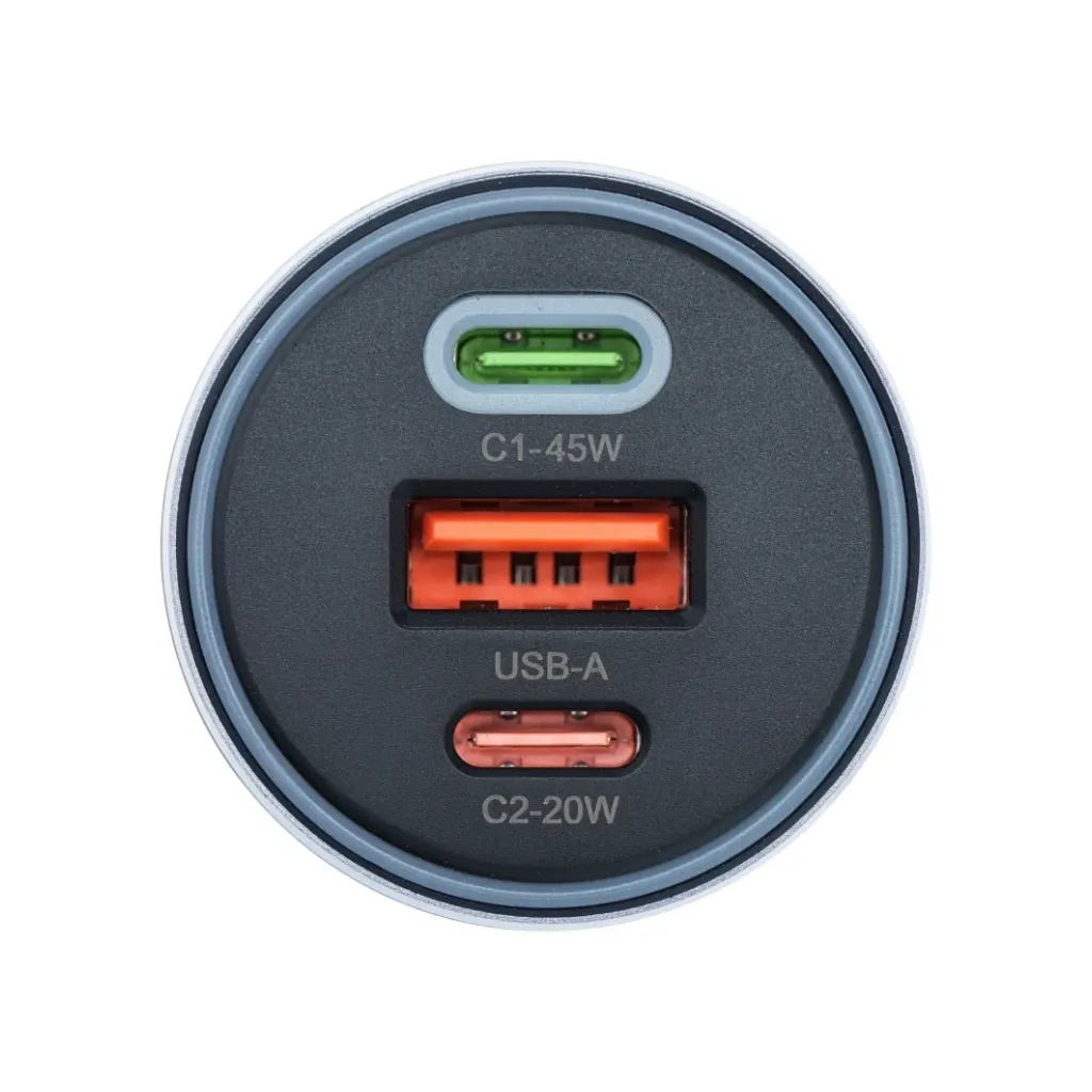 Forcell auto adapter F-Energy 2 x USB C + USB 65W