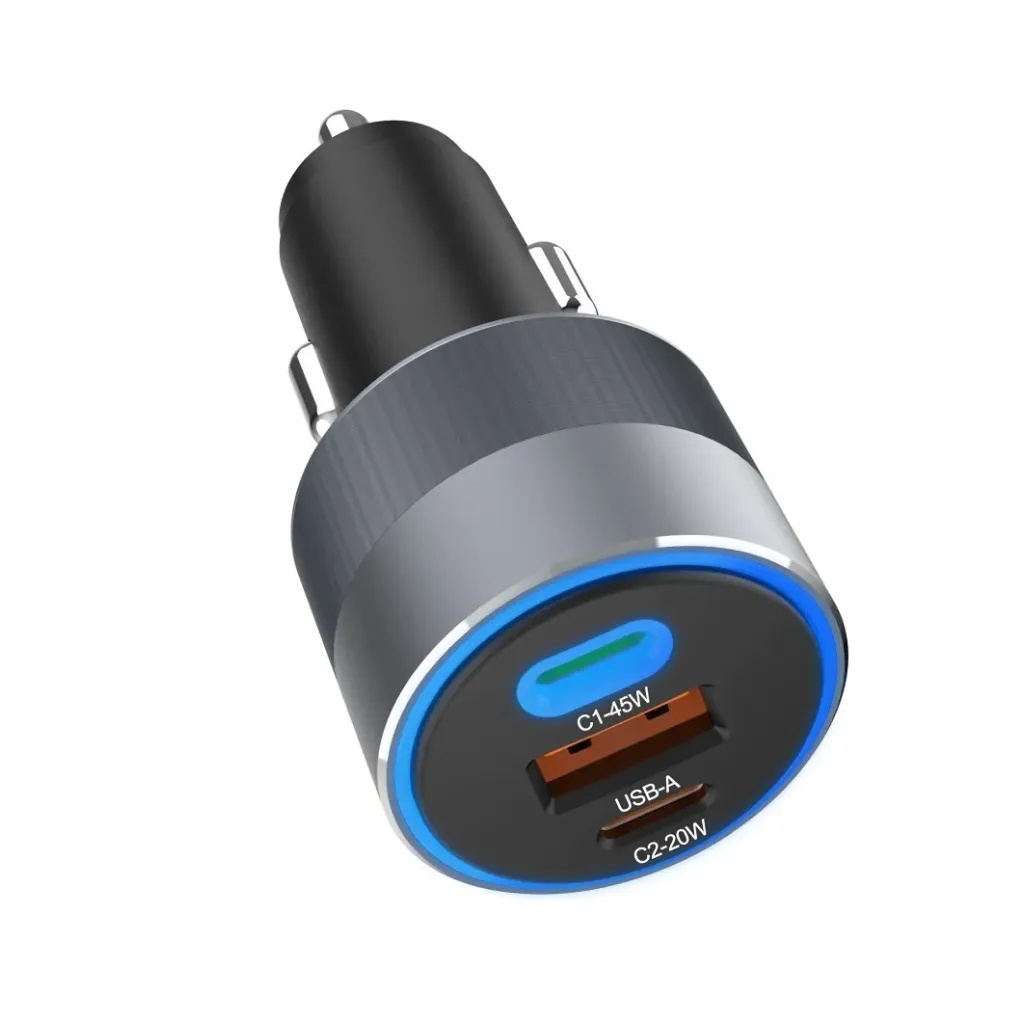 Forcell auto adapter F-Energy 2 x USB C + USB 65W