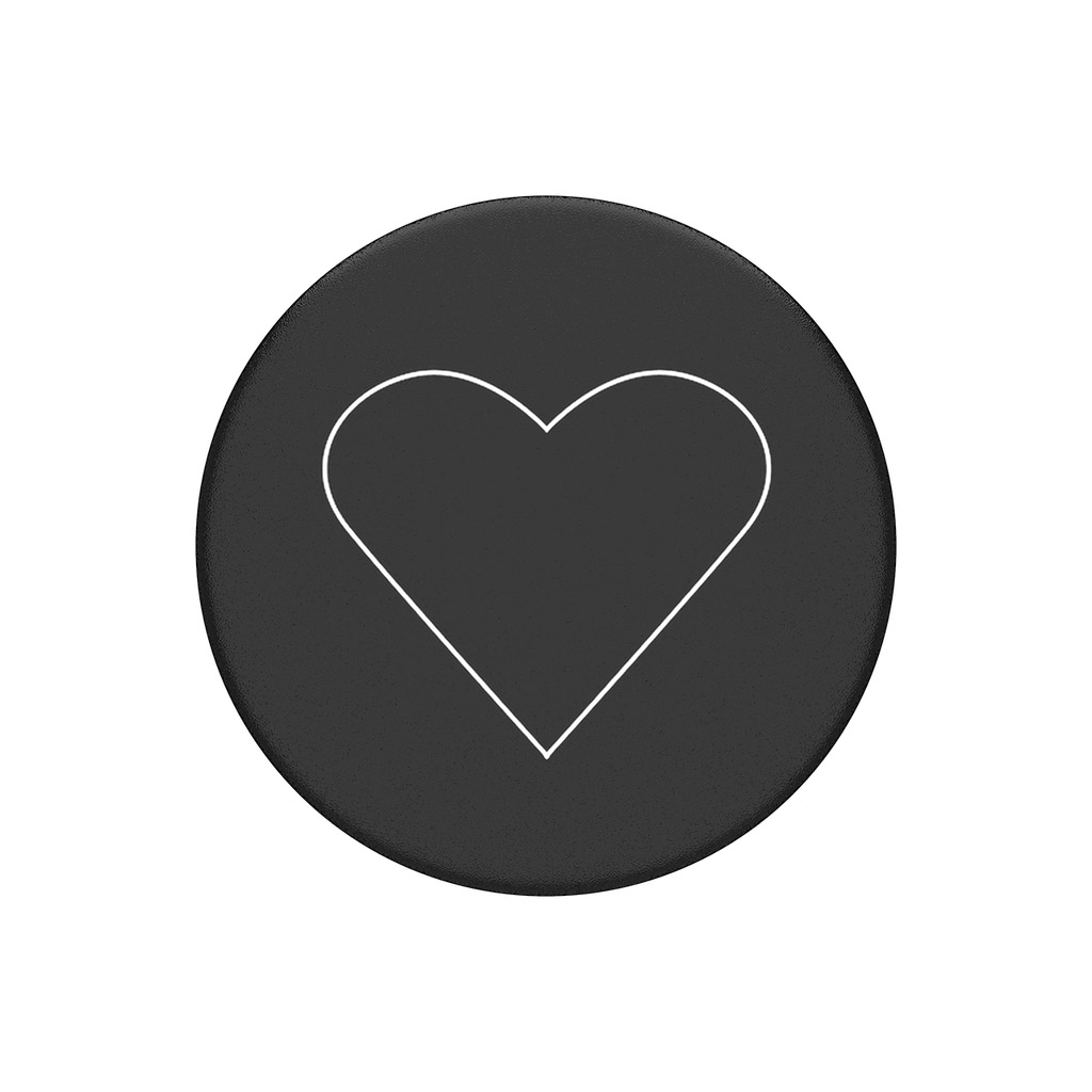 PopSockets držač za mobitel White Heart Black