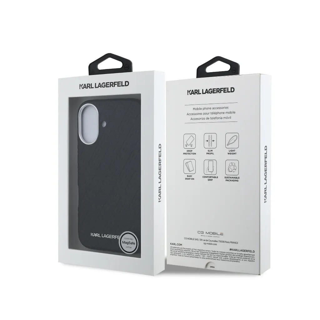 Karl Lagerfeld maska Grained Stamped MagSafe