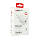 Forcell zidni adapter USB+USB C 25W