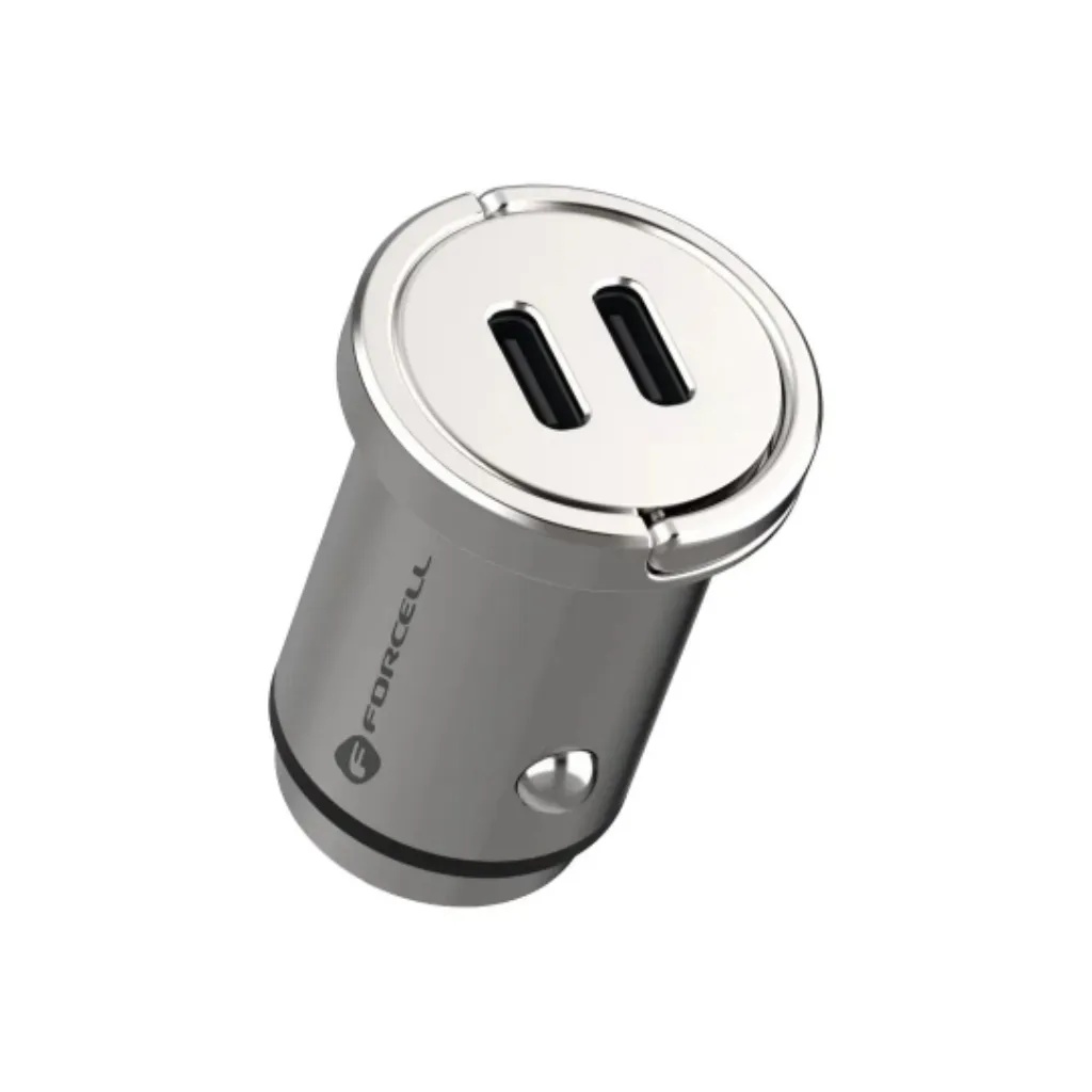 Forcell auto adapter F-Energy Mini USB C + USB 20W