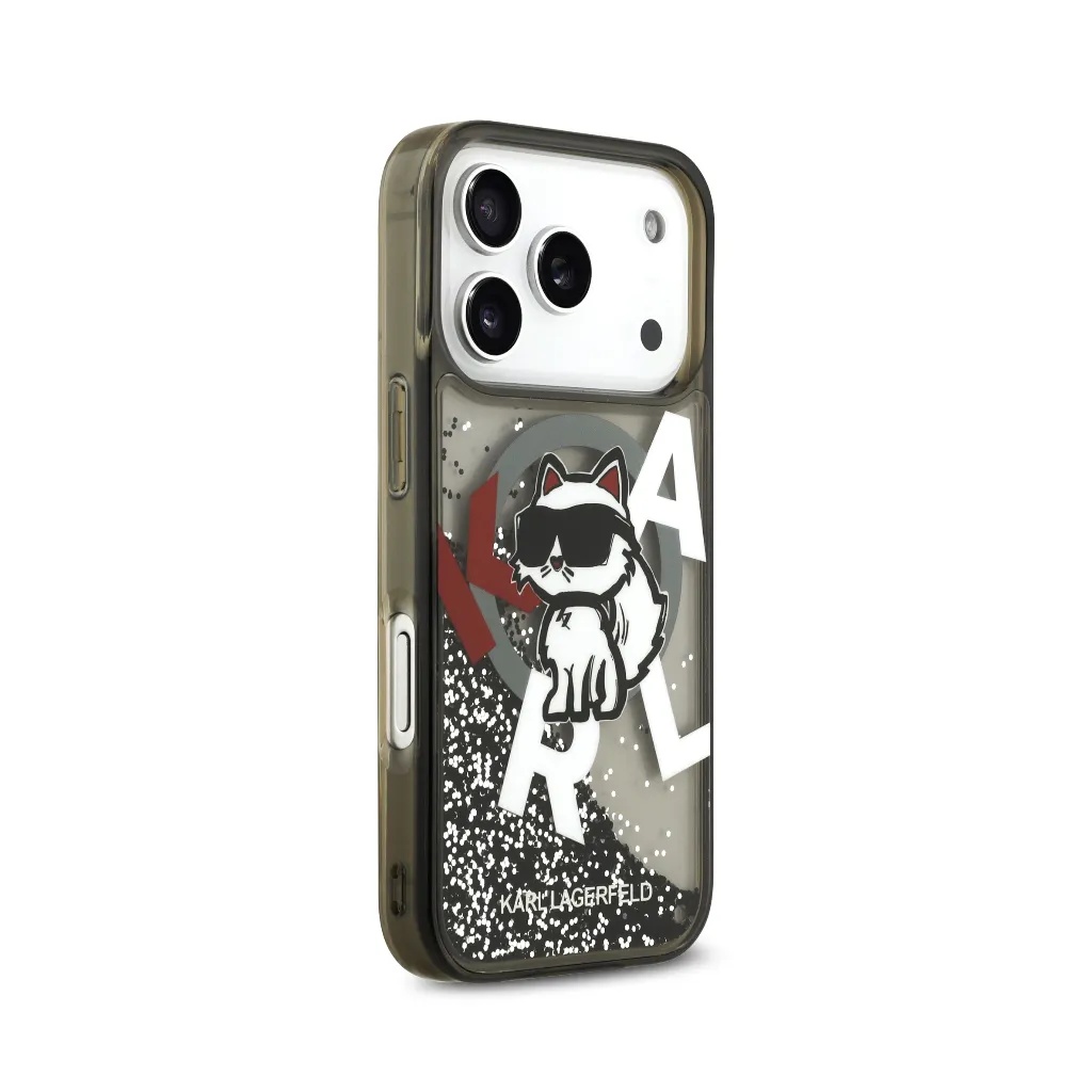 Karl Lagerfeld maska MagSafe Choupette Liquid Glitter