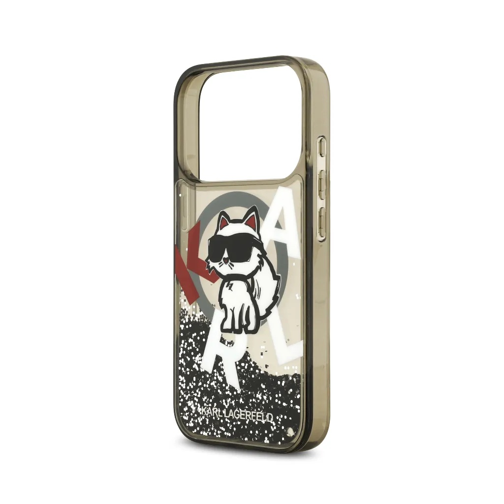 Karl Lagerfeld maska MagSafe Choupette Liquid Glitter