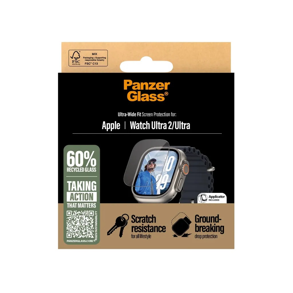 PanzerGlass zaštita za pametni sat Ultra-wide Fit + aplikator