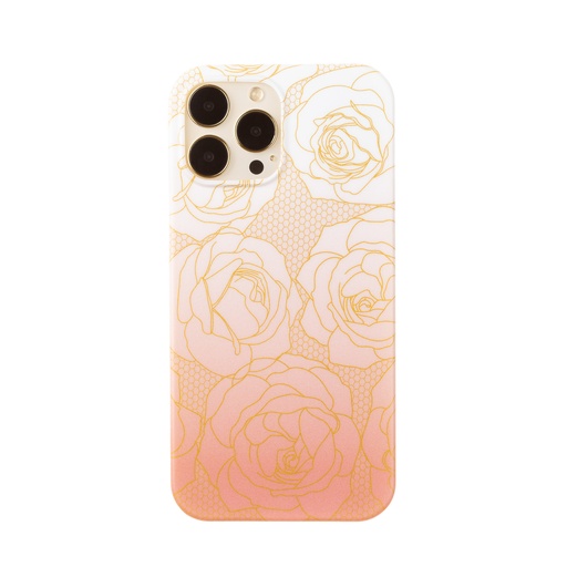 Phone Case Flower Net (iPhone 13 Pro, white/orange)