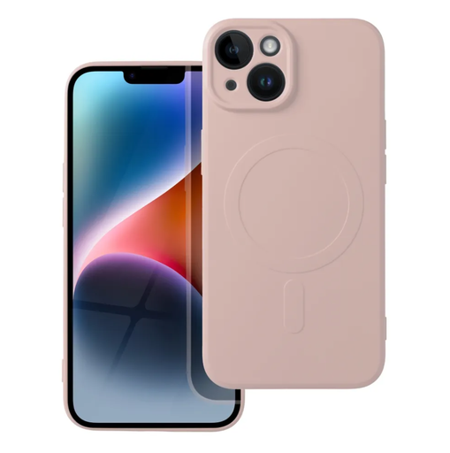 Silikonska maska MagSafe Monochrome (iPhone 14 Plus, bež)