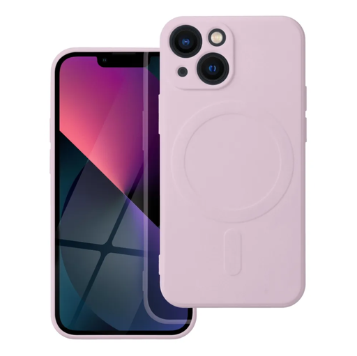 Silikonska maska MagSafe Monochrome (iPhone 14 Plus, ružičasto)