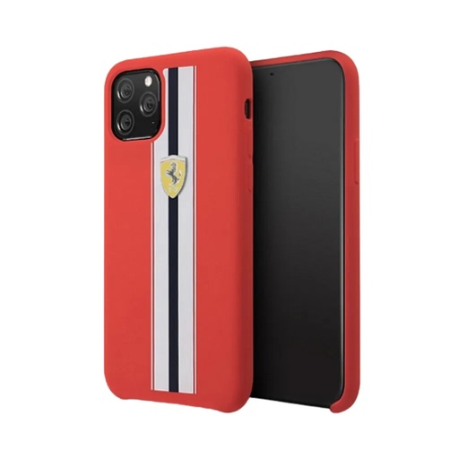 Ferrari Phone Case Vertical Stripes (iPhone 11 Pro, red)