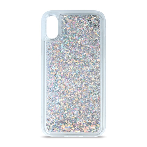 Phone Case Liquid Glitter Diamond (Samsung S23 Ultra, silver)