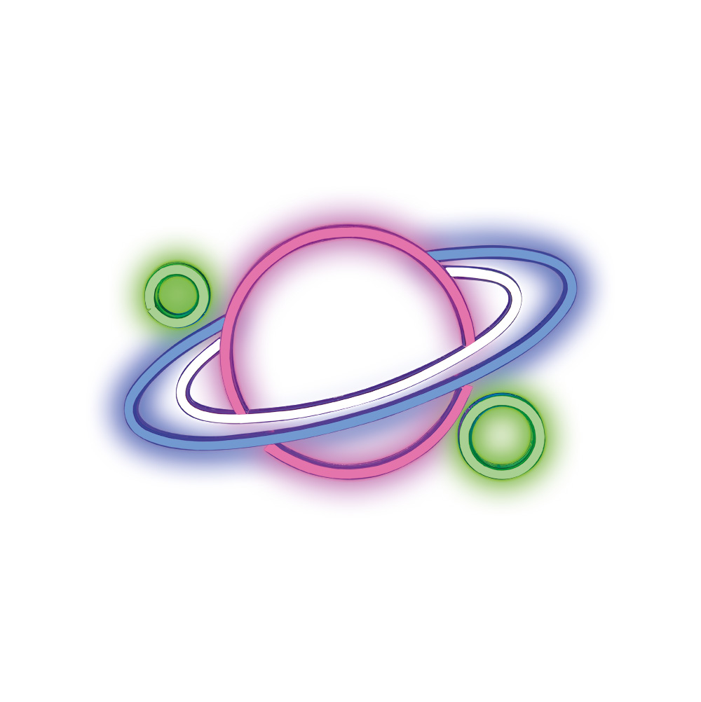 Neon LED Light Plexi Planet