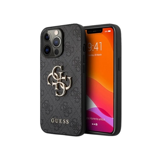 Guess Phone Case 4G Pattern Metal Logo (Samsung S24, grey)