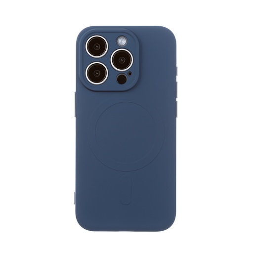 Silikonska maska MagSafe Monochrome (iPhone 15, tamno plavo)