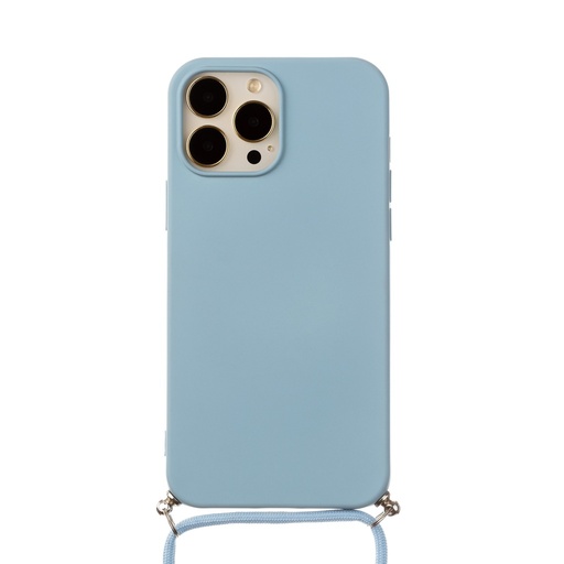 Phone Case Monochrome Cord (iPhone 14 Pro, light blue)