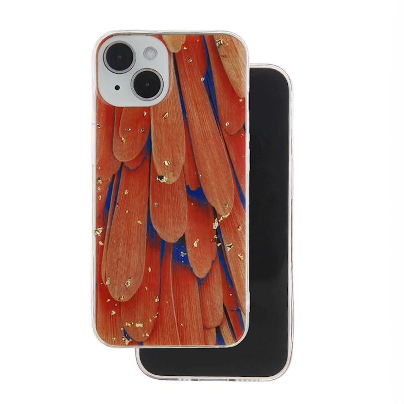 Phone Case Golden Particles Orange Wing