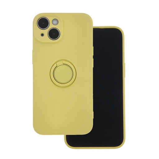 Silicone Case Monochrome Ring (iPhone 15 Pro, yellow)