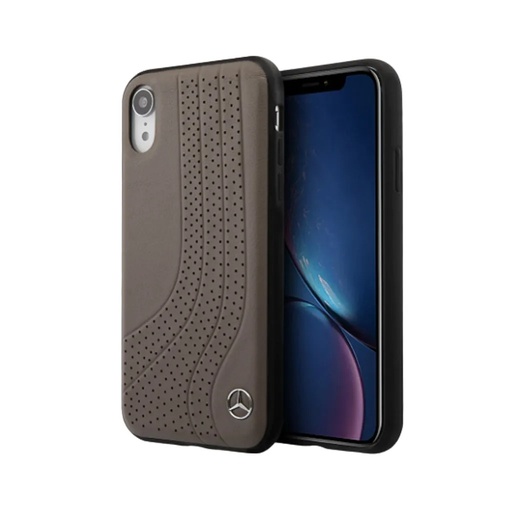 Mercedes-Benz maska Leather New Bow (iPhone XR, smeđe)