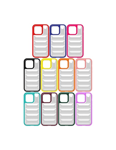 Phone Case Jacket Effect Transparent (iPhone 15 Pro, black)