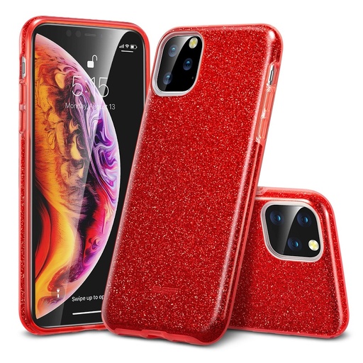 Maska 3in1 Glitter crvena (iPhone 15 Pro, crveno)