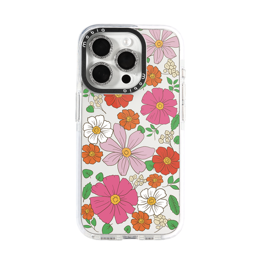 Maska Pattern Pink Flowers (Samsung S24+, prozirno)