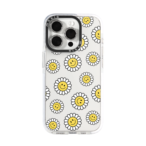 Phone Case Pattern Smiling Daisies (iPhone 14, transparent)
