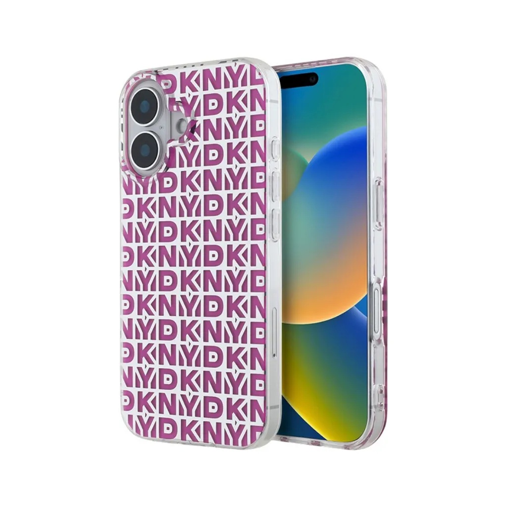DKNY Phone Case Repeat Pattern Electroplated