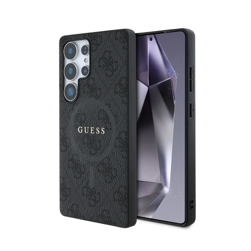 Guess Phone Case MagSafe 4G Pattern Classic Logo (Samsung S25, black)