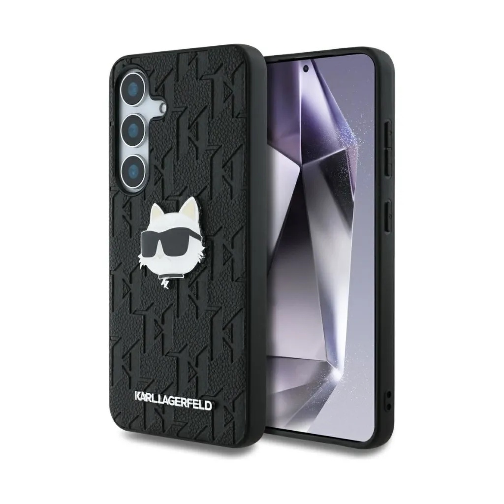 Karl Lagerfeld Phone Case Monogram Choupette Head Pin