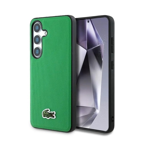 Lacoste Phone Case MagSafe Woven Petit Logo (Samsung S25 Ultra, green)