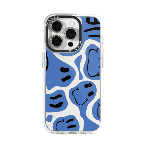 Phone Case Pattern Melting Faces (iPhone 16 Pro, transparent)