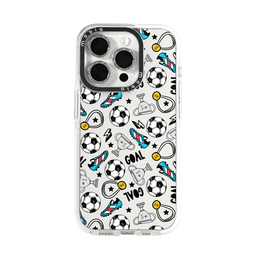 Phone Case Pattern Football (iPhone 16, transparent)