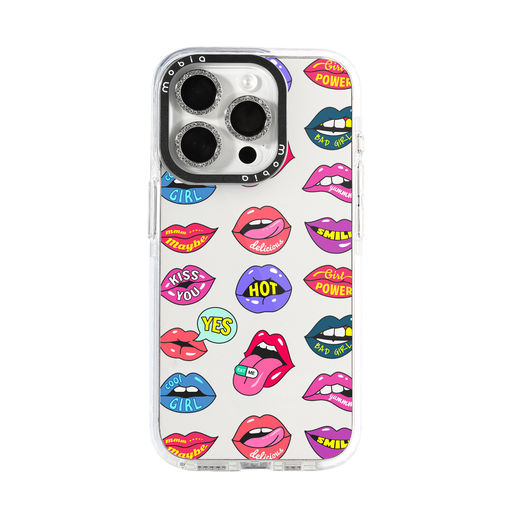 Phone Case Pattern Lips (iPhone 16, transparent)