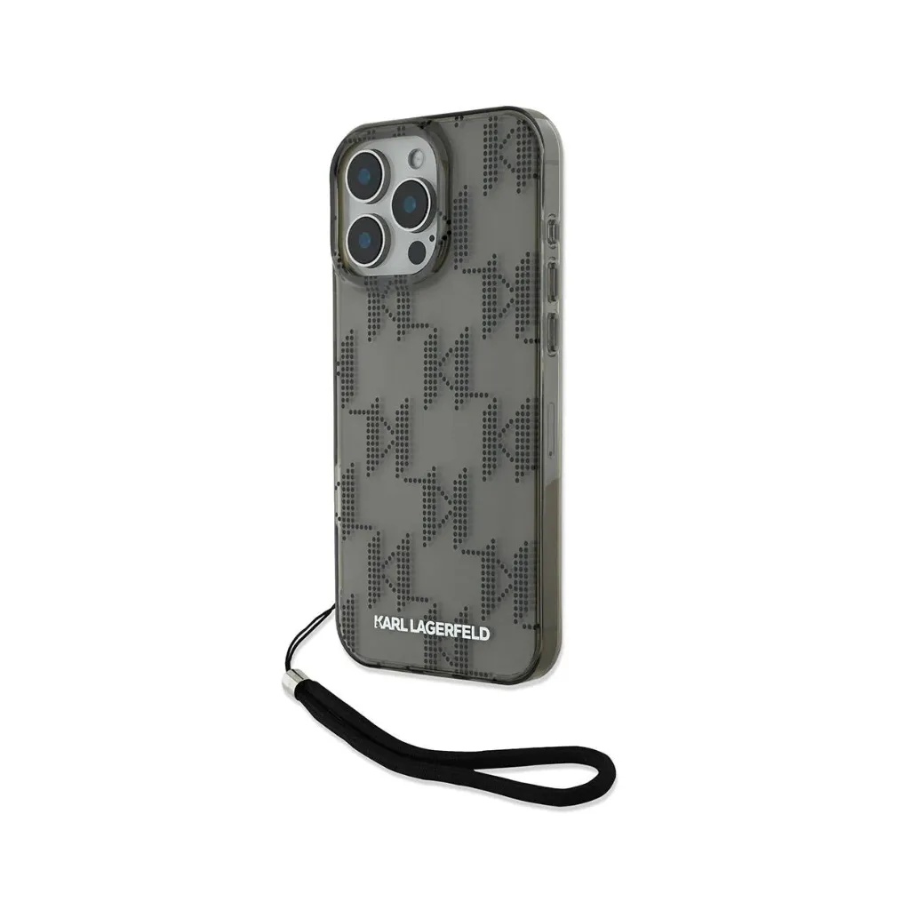 Karl Lagerfeld Phone Case Gradient KL Pattern Wrist Cord