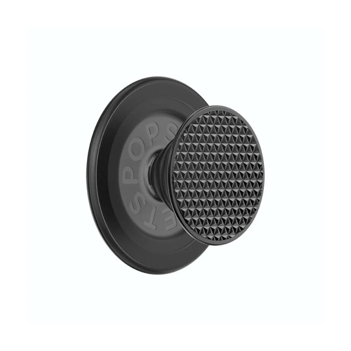 PopSockets držač za mobitel MagSafe Round Triangle Knurl Black Aluminum (crno)