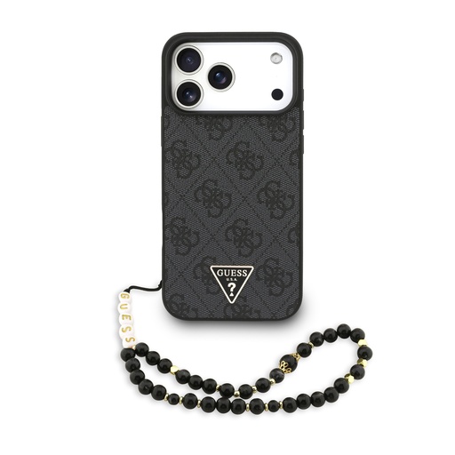 Guess maska MagSafe 4G Pattern Triangle Logo Beads Strap (iPhone 17 Pro Max, crno)