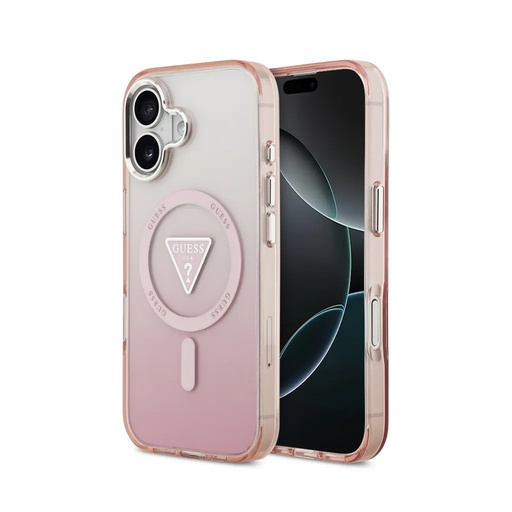 Guess Phone Case MagSafe Gradient Print Triangle Logo (iPhone 17 Pro Max, black)