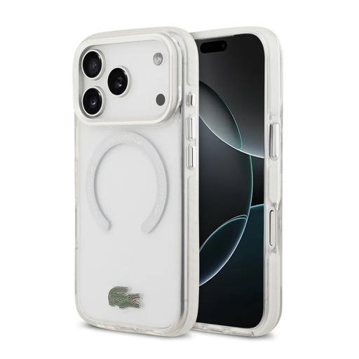 Lacoste Phone Case MagSafe Shockproof Frosted (iPhone 17, white)