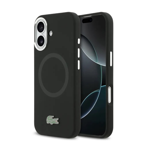 Lacoste maska MagSafe Metal Logo Liquid (iPhone 17, crno)
