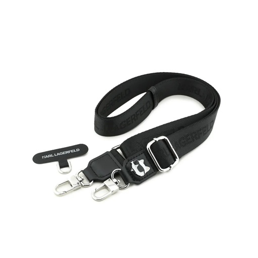 Karl Lagerfeld Phone Strap Choupette Tether Patch (black)