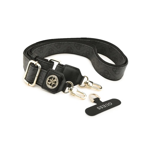 Guess Phone Strap 4G Pattern Tether Patch (black)