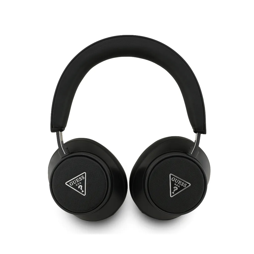 Guess Earphones Saffiano Triangle Metal Logo