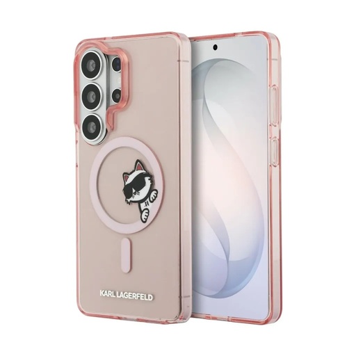 Karl Lagerfeld Phone Case MagSafe Choupette Peekaboo (iPhone 15, pink)