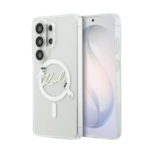 Karl Lagerfeld maska MagSafe Choupette Script Logo (Samsung S26 Ultra, prozirno)