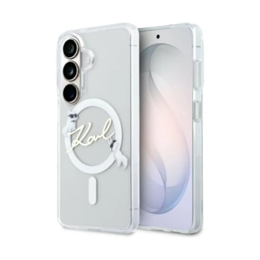 Karl Lagerfeld maska MagSafe Choupette Script Logo (Samsung S26+, prozirno)