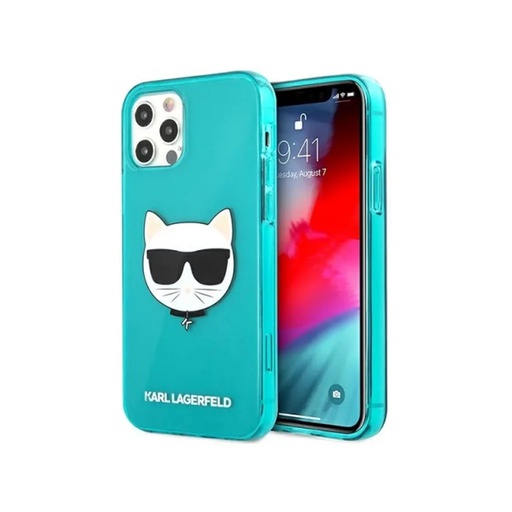 Karl Lagerfeld maska Choupette Fluorescent (iPhone 13, plavo)