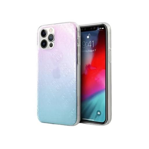 Guess Phone Case 4G Pattern Gradient (iPhone 12 Mini, pink/blue)