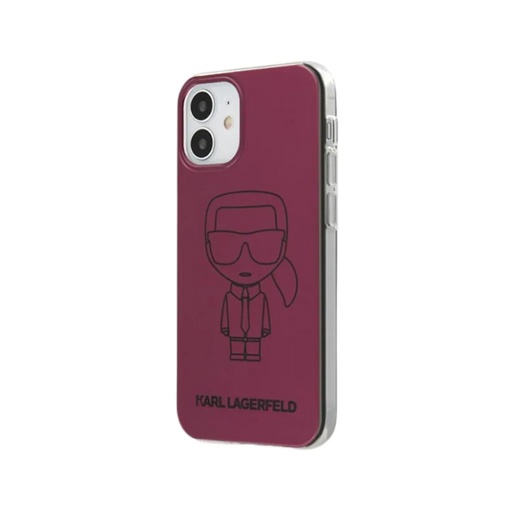 Karl Lagerfeld maska Ikonik Metallic Effect (iPhone 12 Mini, ružičasto)